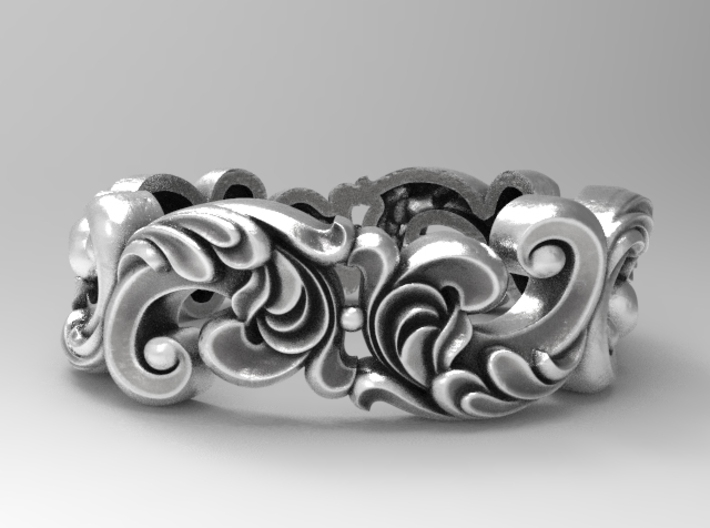 Antique design scroll band size 7 3d printed