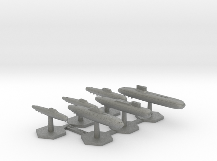 7000 Scale Frax Fleet Submarine Collection MGL 3d printed