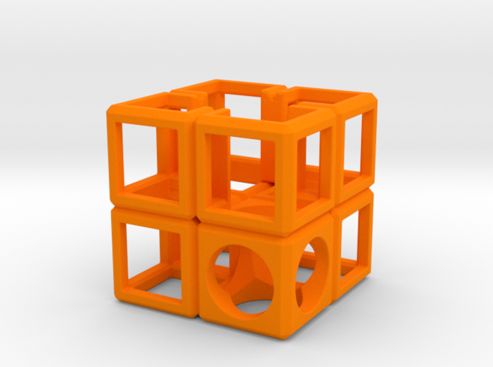 SCULPTURE Cube-Base for 48mm 3d-Cross 3d printed
