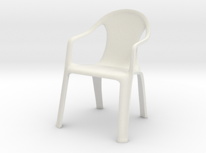 Plastic Chair 01 . 1:24 Scale 3d printed