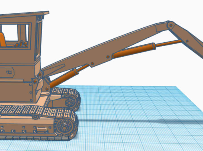 1/87th Tigercat type tracked Log Loader 3d printed