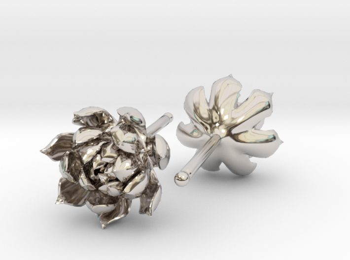 Echeveria Succulent Earrings 3d printed