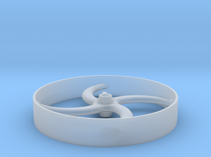 Curved Four Spoke Pulley 3d printed