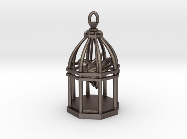 Little Bird In Cage V2 3d printed