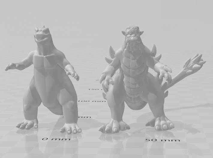 Togera kaiju monster 55mm miniature game fantasy 3d printed 