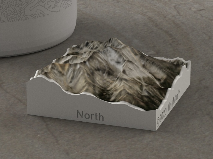 Borah Peak, Idaho, USA, 1:100000 3d printed