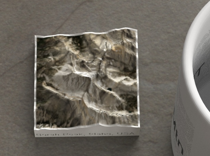 Borah Peak, Idaho, USA, 1:100000 3d printed 
