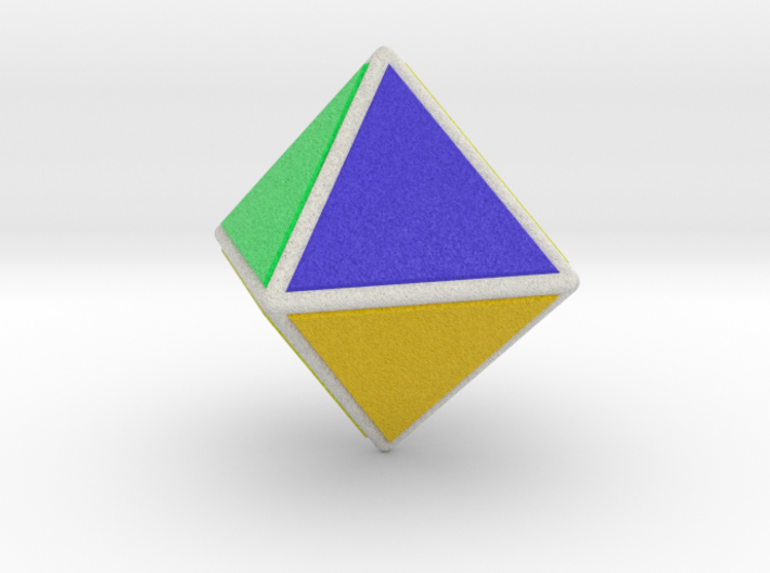 0845 Octahedron (Faces&amp;full color, 5 cm) 3d printed