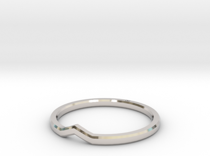 Minimalist Chevron Stacking Ring - Girls Ring Size 3d printed
