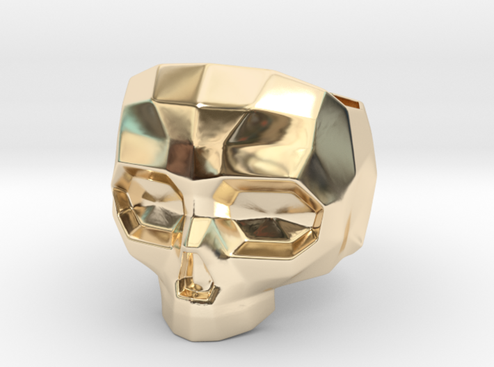 Lapidated Skull - Size 10 (inner diameter = 19.76 3d printed
