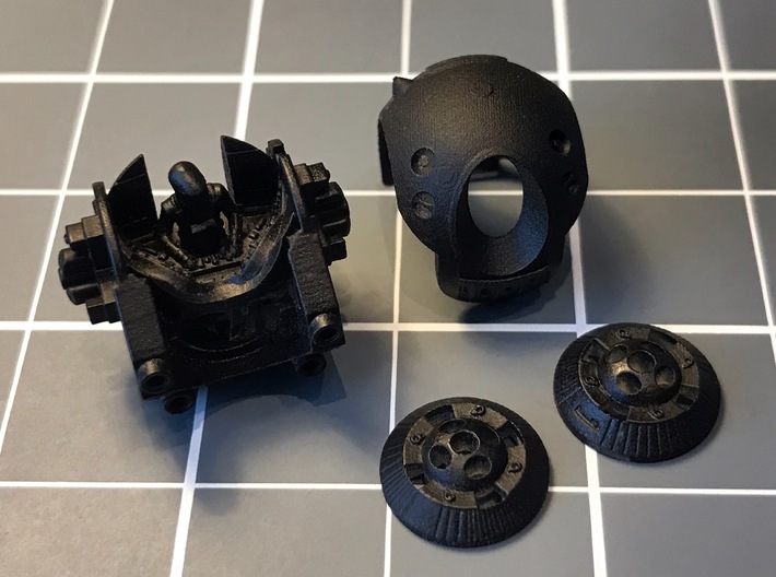 2001: an Odyssey. EVA Pod 1:144, vers C, closed 3d printed Parts primed in black