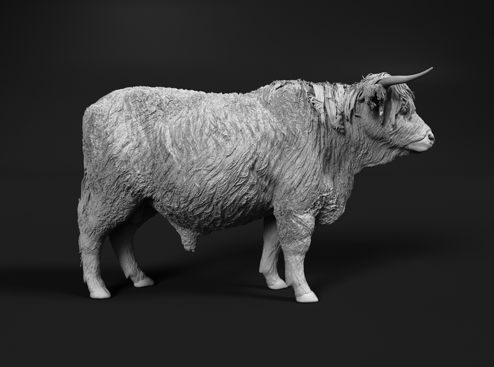 Highland Cattle 1:64 Standing Male 3d printed