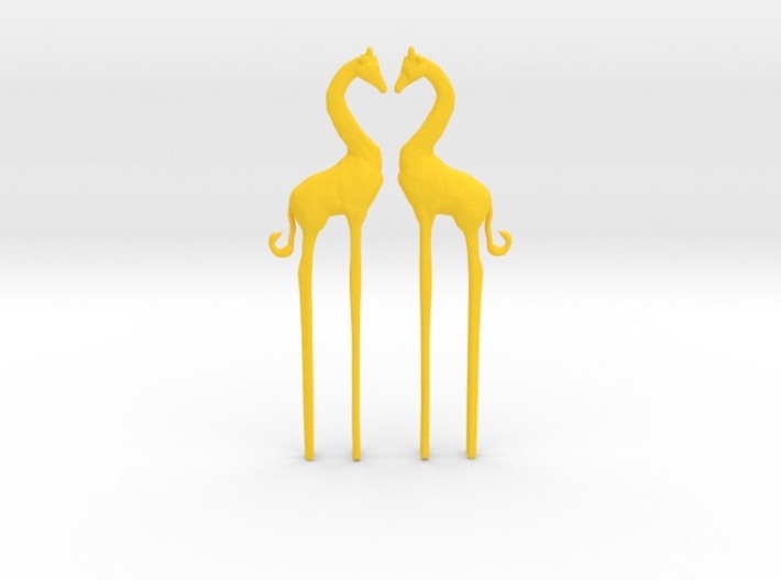 Giraffe in Love Caketopper 2X 3d printed