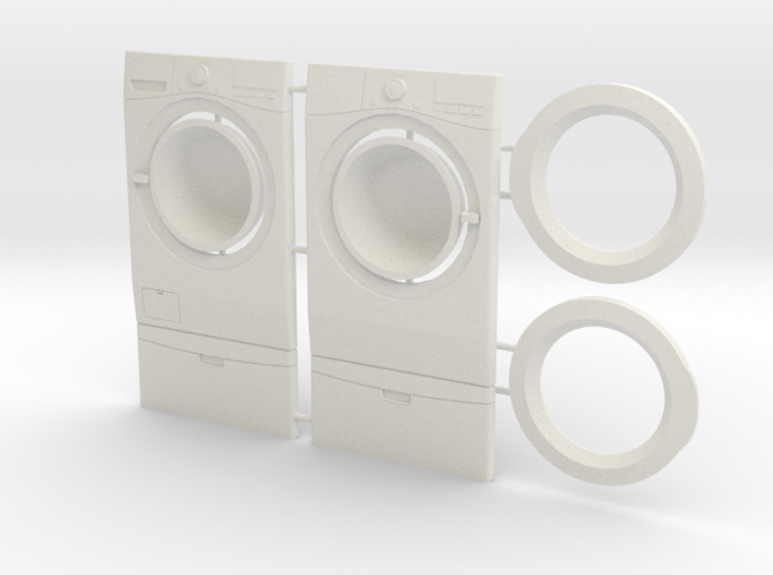 Washer & Dryer Set 01. 1:12 Scale  3d printed 