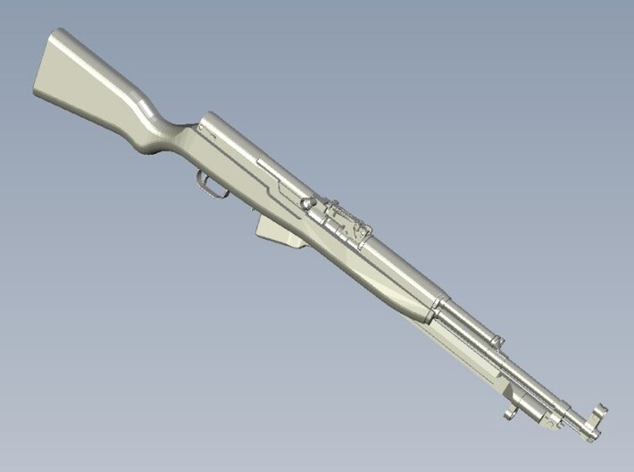1/12 scale SKS Type 45 rifle & bayo folded x 1 3d printed 