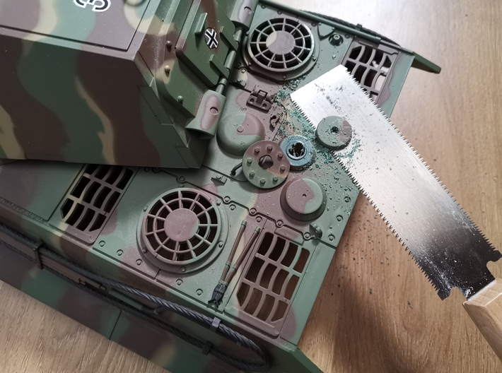 1/16 King Tiger Porsche wading armoured cover 3d printed