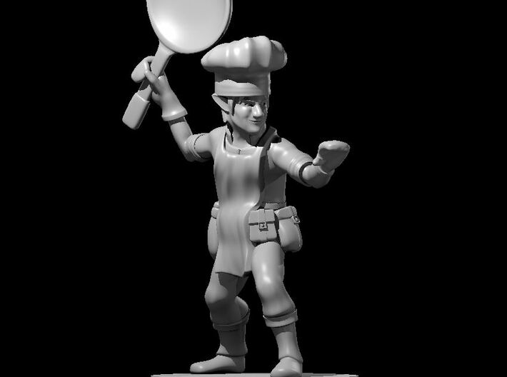 Gnome Chef Fighter 3d printed