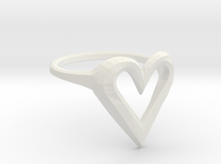 FLYHIGH: Skinny Heart Ring 15mm 3d printed