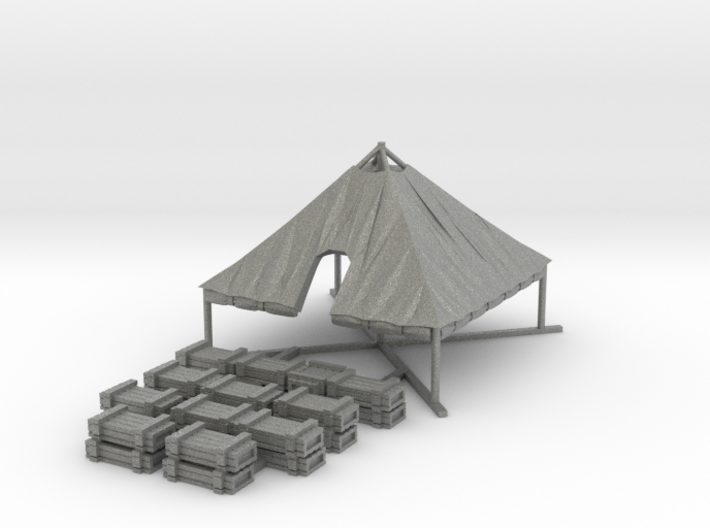 1/100 WWII US M1934 Tent with rolled up sides 3d printed 