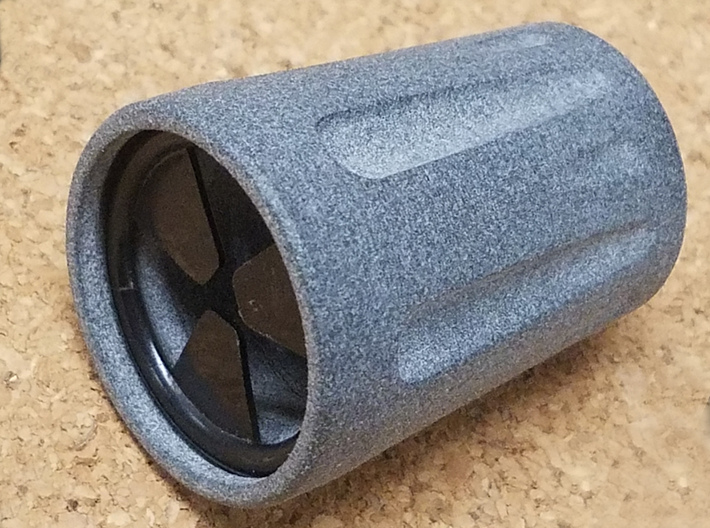 LP-Feed-Cap-Standard-Clamp-Fluted 3d printed 