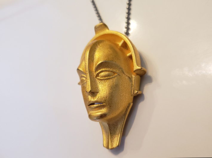 Maria DLX Pendant  ⛧ VIL ⛧ 3d printed Printed in Polished Gold Steel