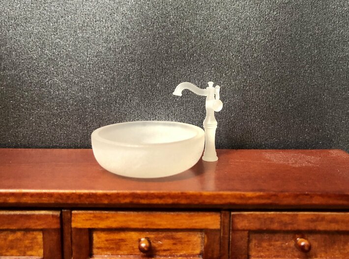 Vessel Faucet and Sink Combo 3d printed 