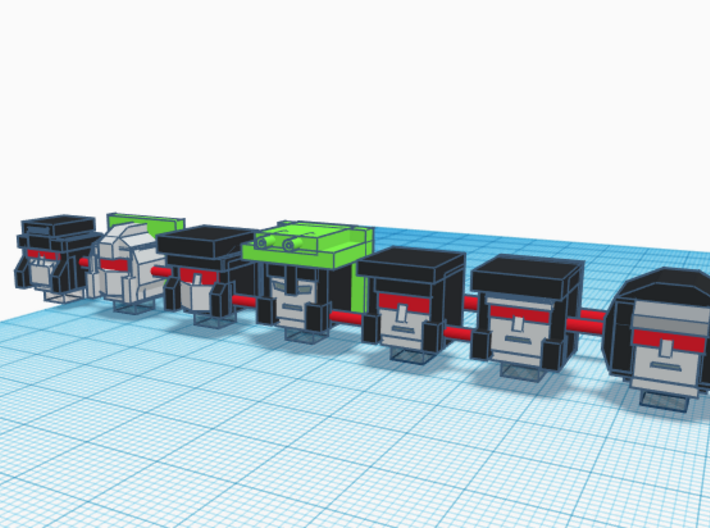 Heads for Constructicon Kreons (Set 2 of 2) 3d printed Design in color