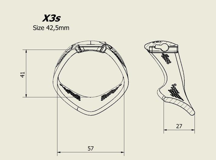 X3S Ring 42,5mm  3d printed 