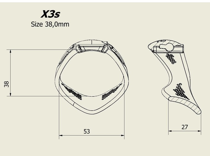 X3S Ring 38mm  3d printed 