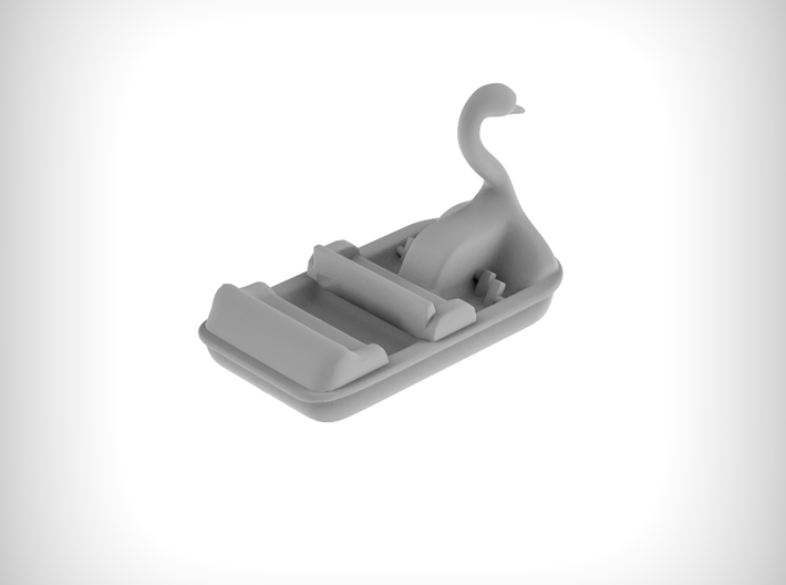 Swan Pedal Boat 01. 1:87 Scale (HO) 3d printed 