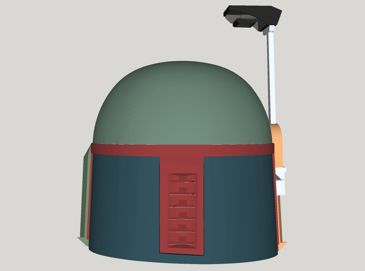 Boba Fett ESB Helmet 1/6,2nd Scale With Visor 3d printed 