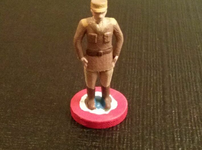 Leaders: France & Italy 3d printed French general. Pieces sold unpainted.