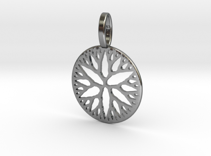 Circle of droplets pendant 3d printed 