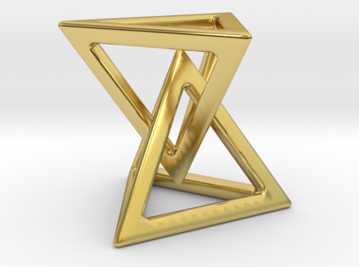 Double pyramid [pendant] 3d printed