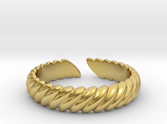 Twisted open ring [sizable ring] 3d printed