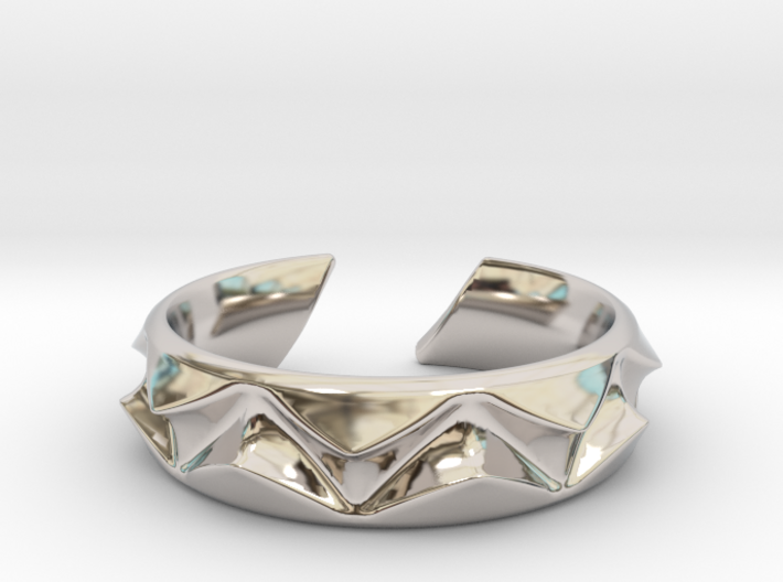 Shark teeth ring [sizable ring] 3d printed