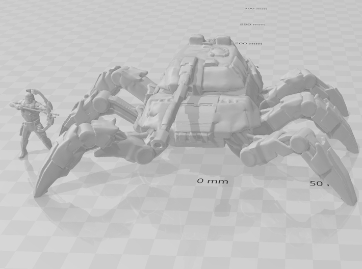 Spider Tank 129mm miniature fantasy game rpg scifi 3d printed 