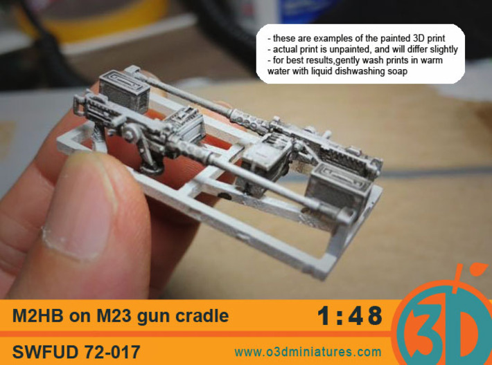 M2HB on M23 gun cradle 1/48 scale  3d printed 