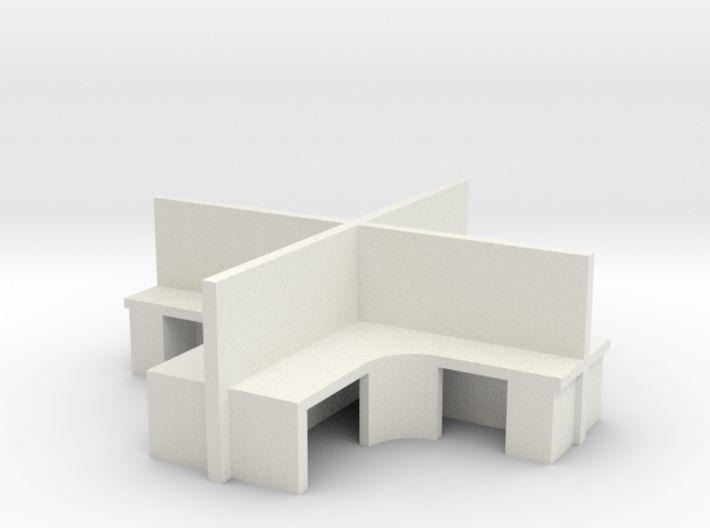 2x2 Office Cubicle 1/24 3d printed
