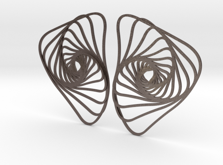 Swirl Shell Earrings 3d printed