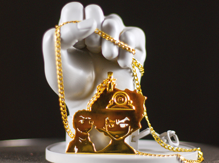 Huey & Riley (The Revolutionary, The Fundraiser) 3d printed Fist and Necklace (not included)