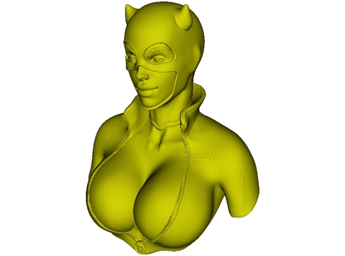 1/9 scale Catwoman superheroine bust 3d printed
