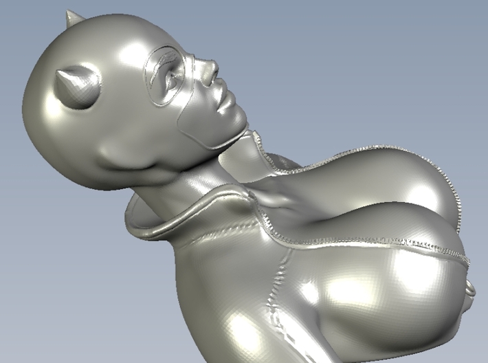 1/9 scale Catwoman superheroine bust 3d printed 