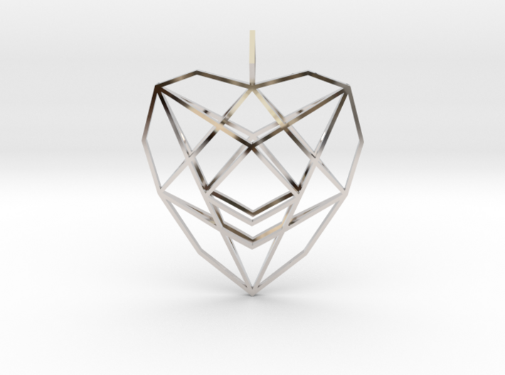 Crystalline Heart Matrix (Double Domed) 3d printed