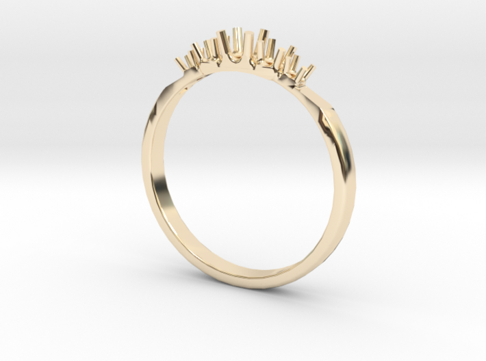 Five Stone unique Engagement ring - Wedding 3d printed