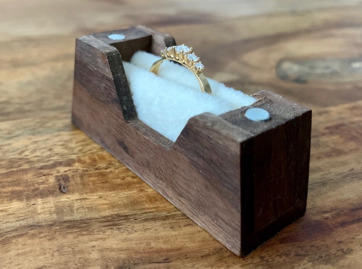 Five Stone unique Engagement ring - Wedding  3d printed 