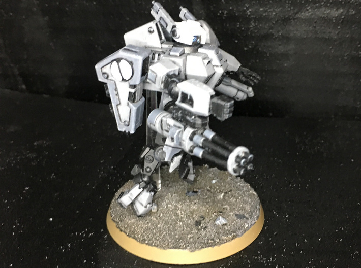 Magnetized Crisis Weapon Mount with Hands x2 3d printed 