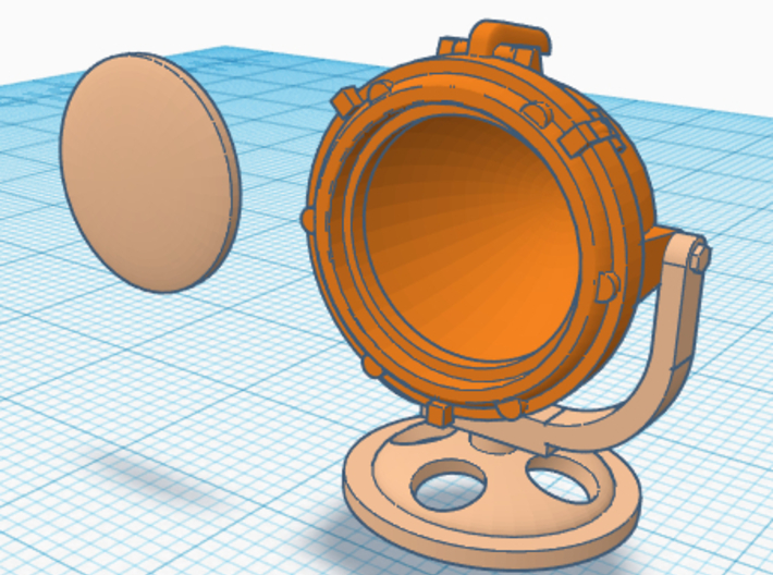 1/24th Spotlight floodlight Crouse and Hinds type 3d printed