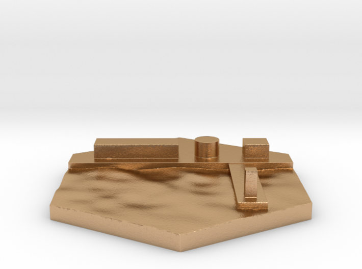 Wharf terrain hex tile counter 3d printed
