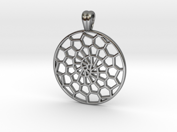 Voronoi's spiral [pendant] 3d printed